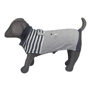 grey dog jumper