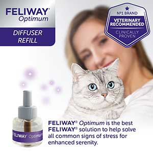FELIWAY OPTIMUM Diffuser Refill 48 ml 2 PACK Constant Harmony & Calming for  Cats