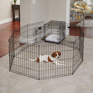 Midwest Homes for Pets Contour Exercise Pen for Pets Black Pets