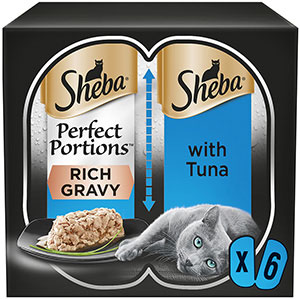 Sheba Perfect Portions Wet Adult Cat Food Tuna in Gravy 6 x 37.5g