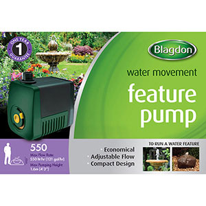 550 Litre of Water Per Hour Blagdon Outdoor Water Feature pump 
