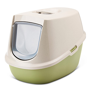 Savic Manon Hooded Cat Litter Tray Green | Pets At Home