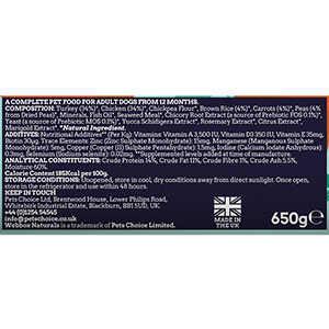 webbox natural sausage 650g