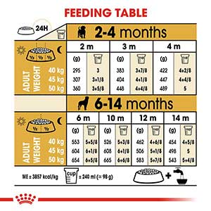 Rottweiler puppy sale food chart