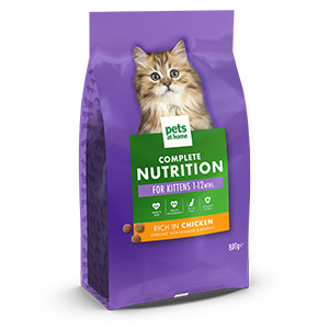 Pets at Home Complete Nutrition Rich in Chicken Dry Kitten Food 800g ...