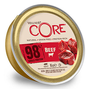 Wellness CORE 98 Complete Wet Adult Cat Food with Beef 12x85g