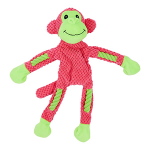 Monkey Plush Dog Toys with Rope Leg - Pet Clever