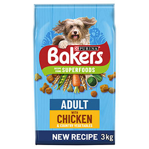 Bakers Dry Adult Dog Food Chicken and Veg 3kg Pets At Home