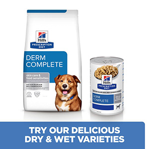 Derm dog sale food