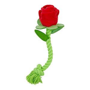 rope rose dog toy