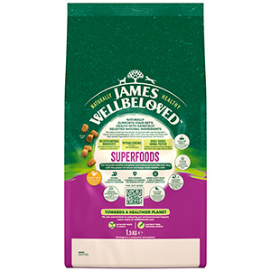 James Wellbeloved Superfoods Small Breed Dry Adult Dog Food Turkey ...