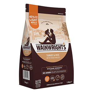 Wainwright s Light Dry Adult Cat Food Turkey Rice With