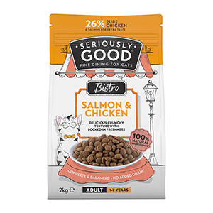 Seriously Good Salmon and Chicken Dry Adult Cat Food 2kg Pets At