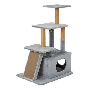 Pets at Home Double Level Cat Activity Centre Grey | Pets At Home