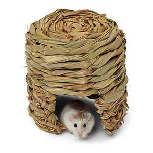Pets at Home Woodland Hide and Squeak Seagrass Hut for Small Animals