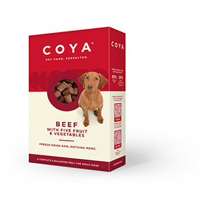 Coya Freeze Dried Raw Complete Adult Dog Food Beef Fruits