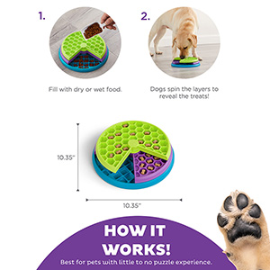 Pet Supplies : Nina Ottosson by Outward Hound Lickin' Layers Interactive Dog  Puzzle Game and Slow Feeder 
