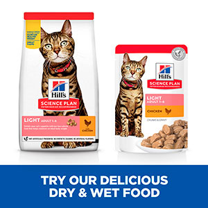 Hills science plan light wet hot sale cat food