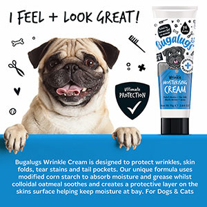 Bugalugs Fragrance Free Wrinkle Cream for Dogs Cats 75g Pets