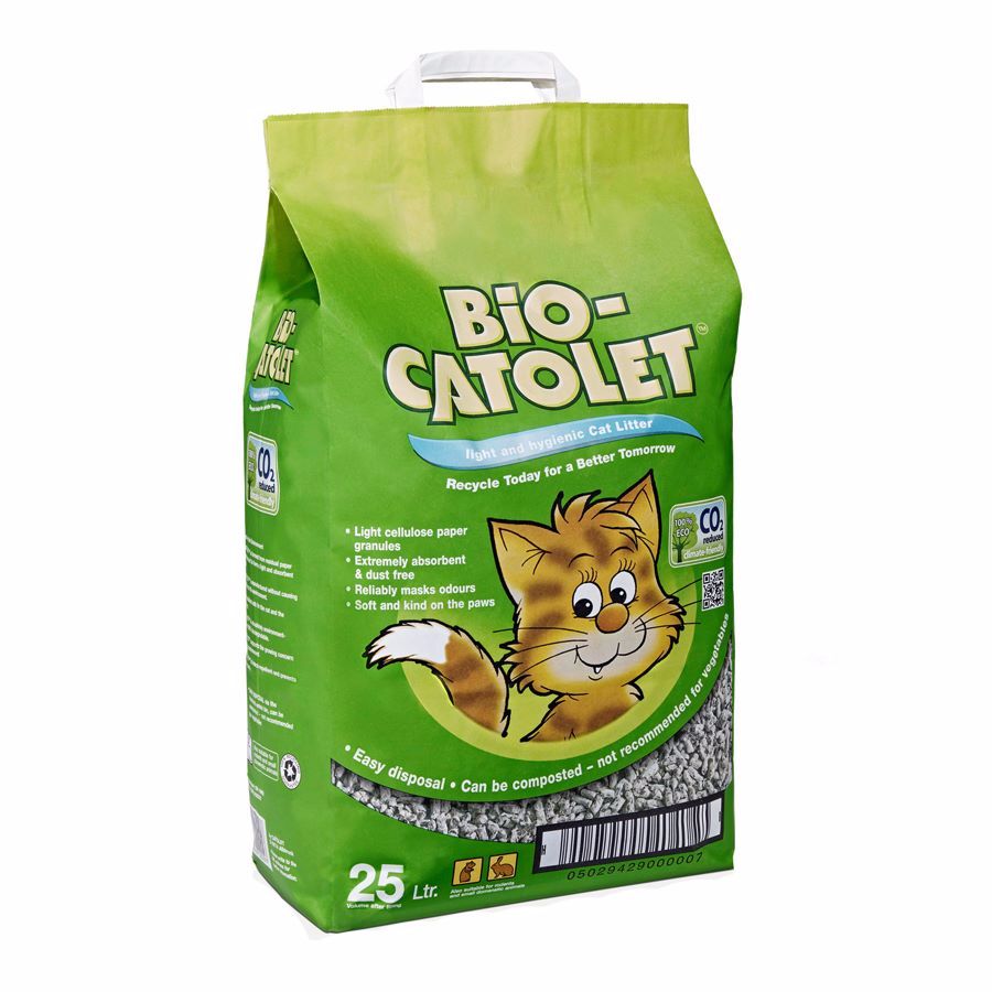 BioCatolet Recycled Paper Pellet Non Clumping Cat Litter 25L Pets At