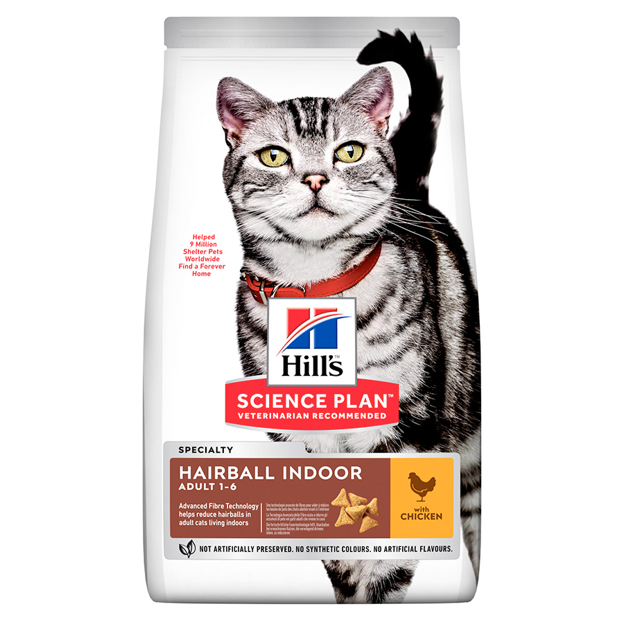 Hill's Science Plan Dry Adult Hairball and Indoor Cat Food Chicken
