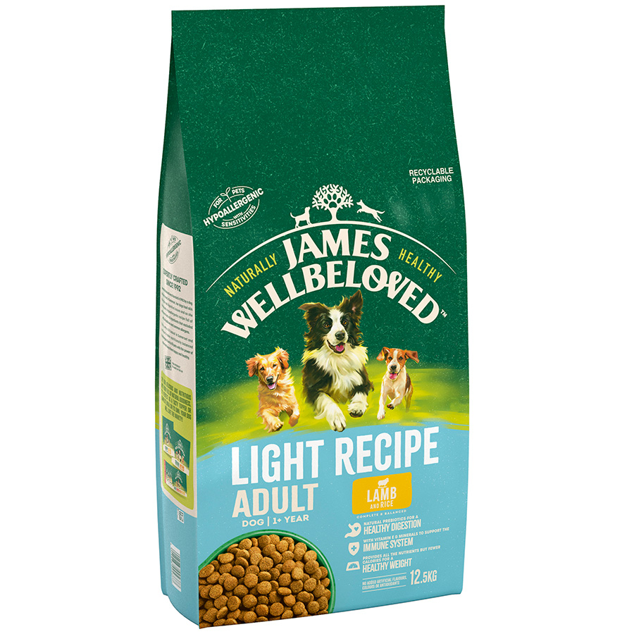 James Wellbeloved Light Dry Adult Dog Food Lamb & Rice 12.5kg Pets At