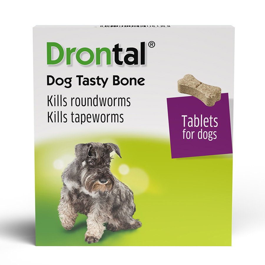 Drontal Tasty Bone Wormer Tablets For Small And Medium Dogs 2-20kg ...