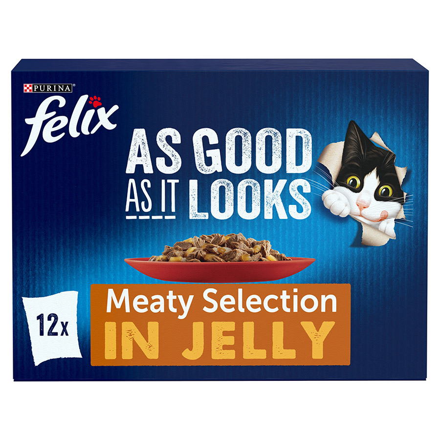 Felix As Good As It Looks Adult Wet Cat Food Meaty Selection in Jelly