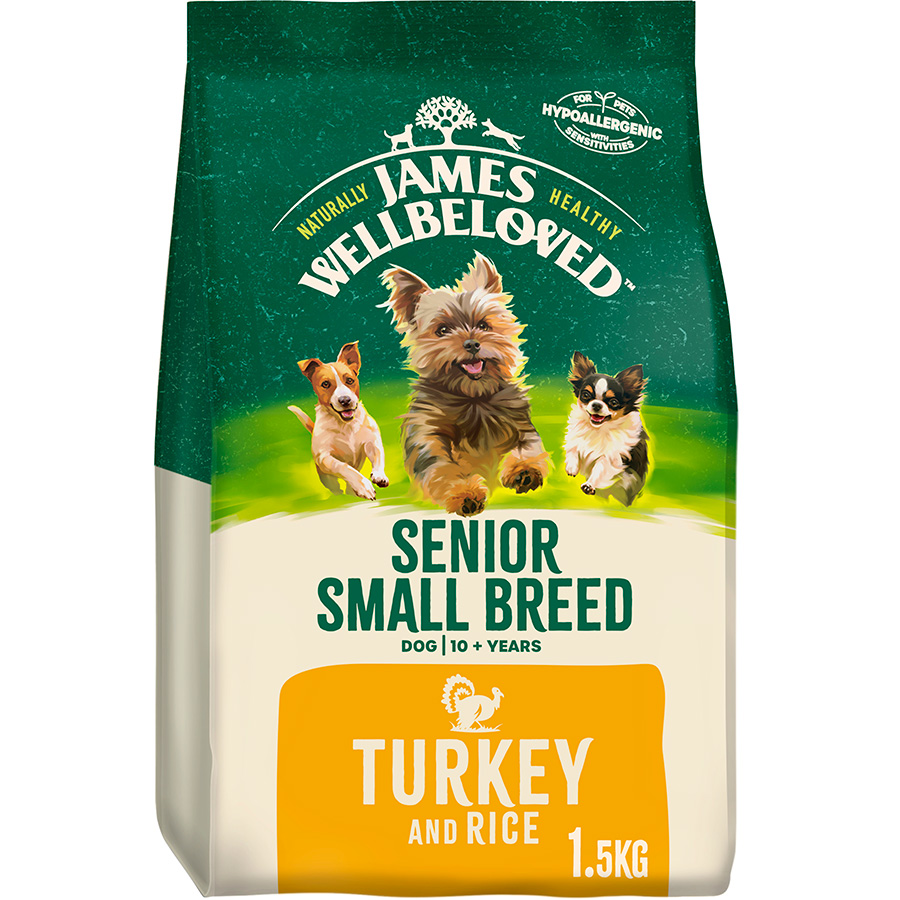 James Wellbeloved Small Breed Dry Senior Dog Food Turkey & Rice | Pets ...