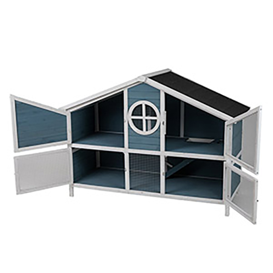 Pets At Home Foxglove Guinea Pig Hutch Blue & White 