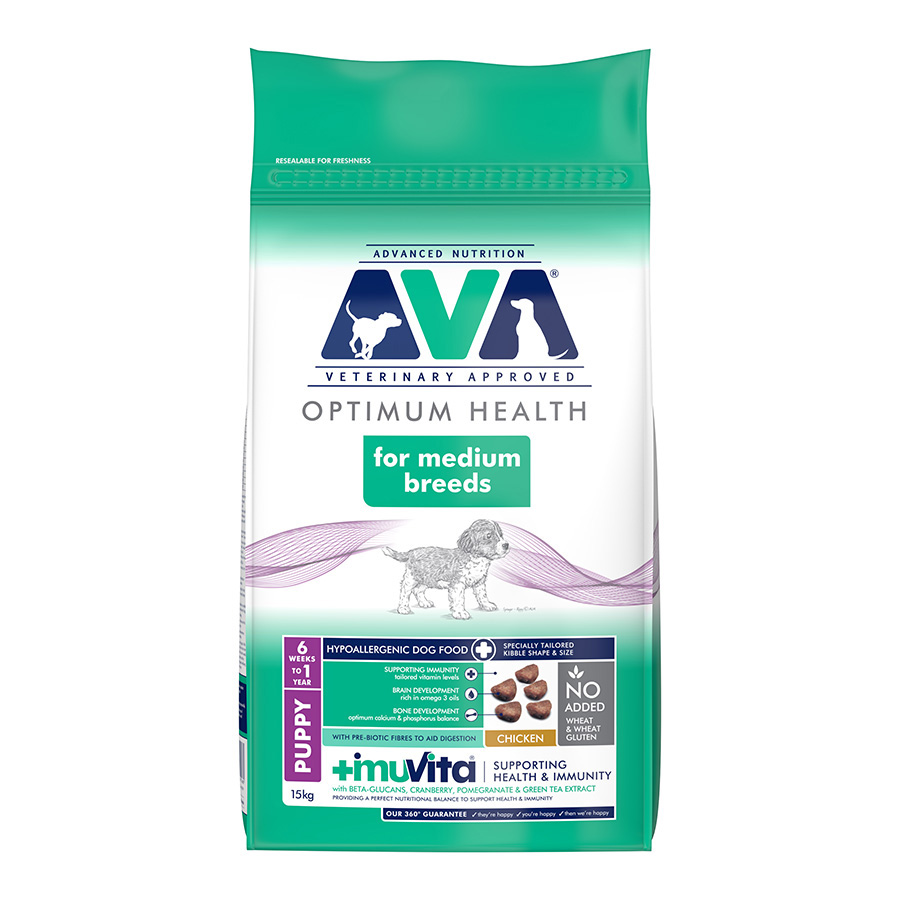 AVA Veterinary Approved Optimum Health Medium Breed Dry Puppy Food