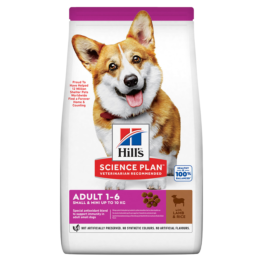 Hill's Science Plan Small & Mini Breed Dry Aduult Dog Food Lamb & Rice ...