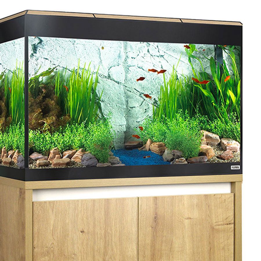 Fluval Roma 125 Litre Aquarium With Led Lighting Oak Finish Pets