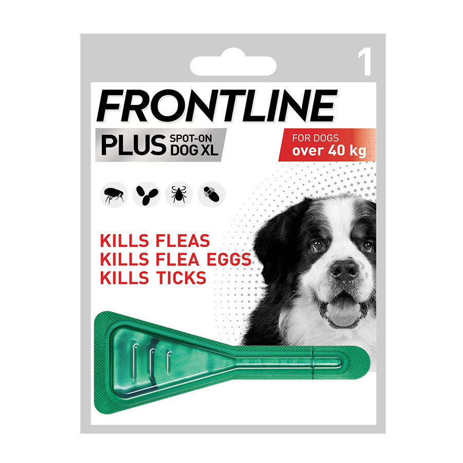 Frontline Plus Spot-On Dog Flea and Tick Treatment for Extra Large Dogs ...