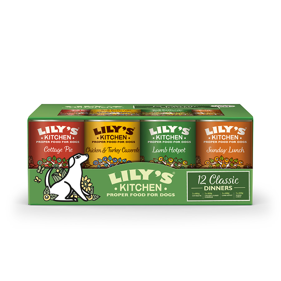 Lily's Kitchen Classic Dinners Multipack Wet Adult Dog food 12 x 400g ...