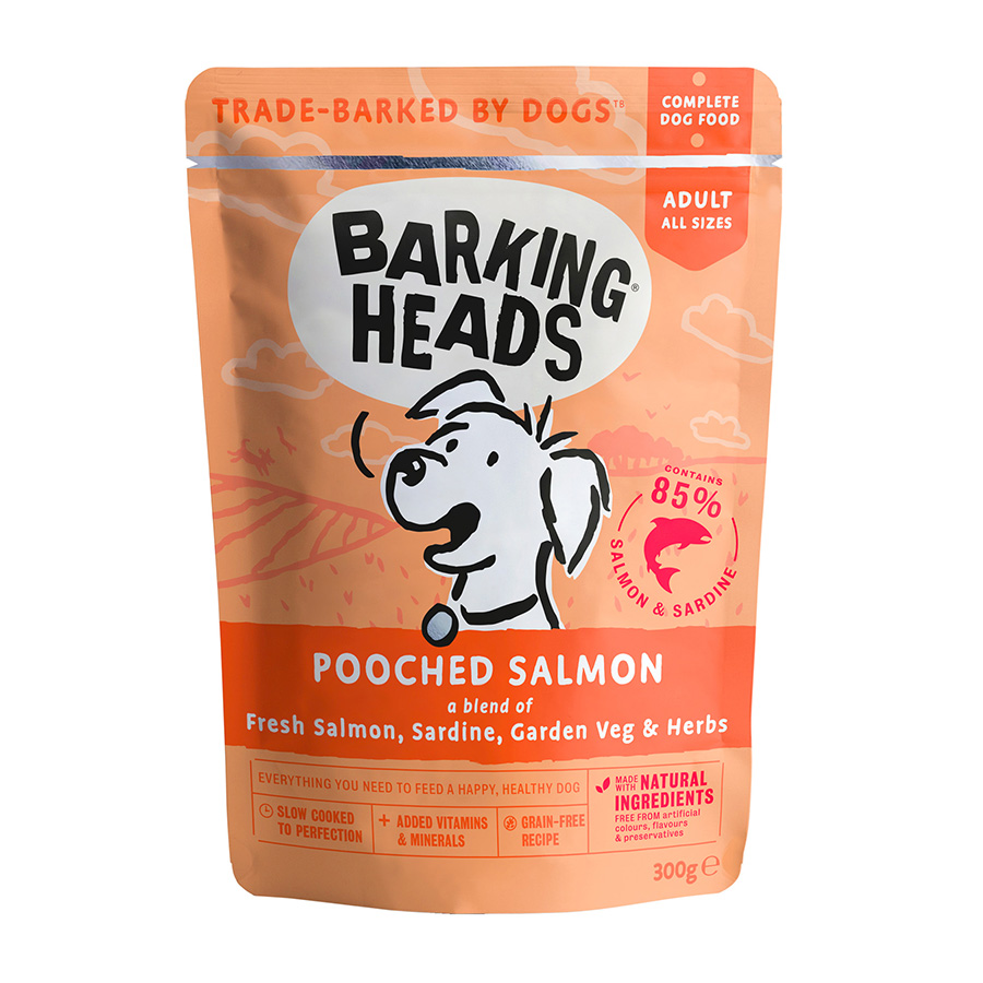 Barking Heads Pooched Wet Adult Dog Food Pouch Salmon 300g | Pets At Home
