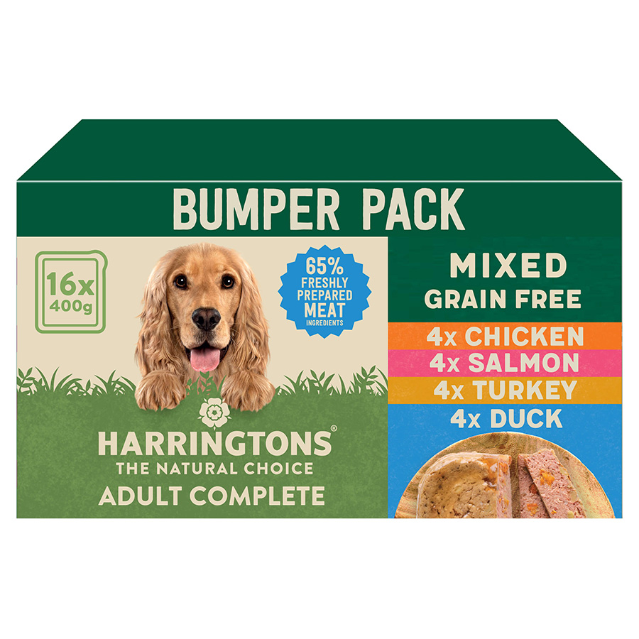 Harringtons Grain Free Wet Dog Food Bumper Pack Mixed Selection 16x400g Trays Pets At Home