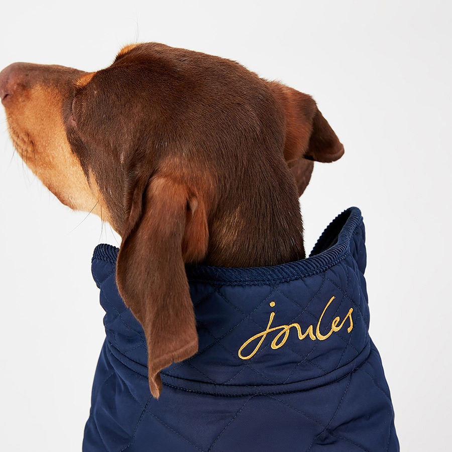 Joules Quilted Dog Coat Navy Pets At Home