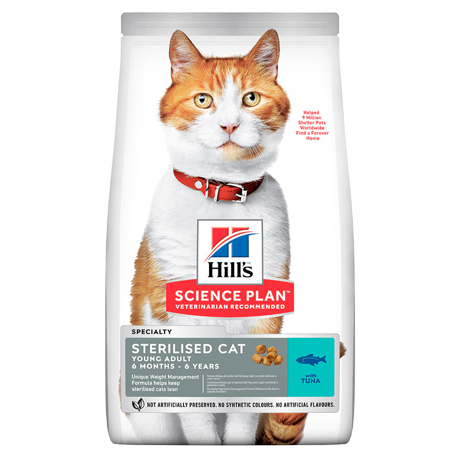 Hill's Science Plan Sterilised Dry Adult Cat Food with Tuna 3kg | Pets ...