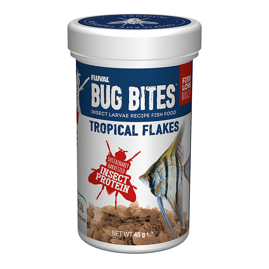 Fluval Bug Bites Tropical Flakes Fish Food 45g | Pets At Home