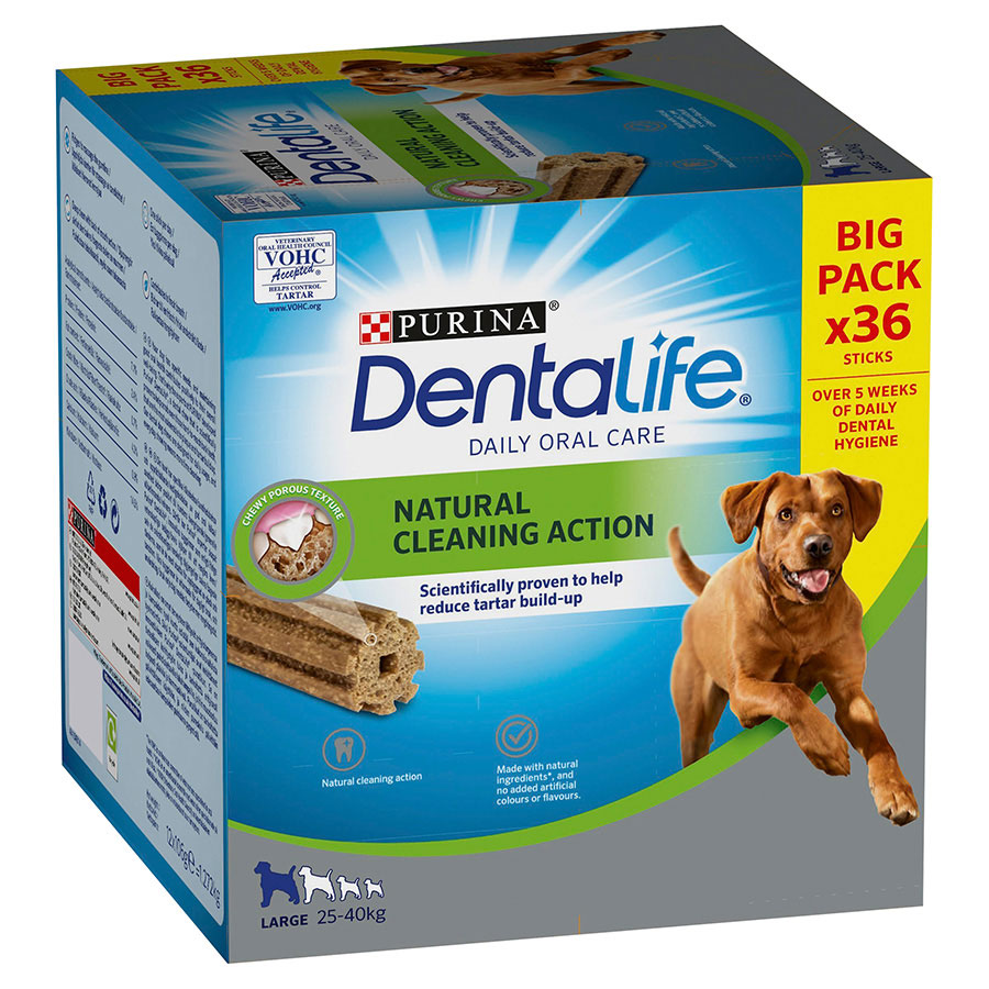 Dentalife Large Dog Chews 36 Sticks 1.28kg | Pets At Home