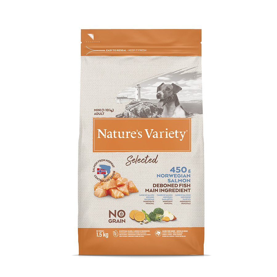 Natures Variety Selected Mini Breed Adult Dry Dog Food Norwegian Salmon ...
