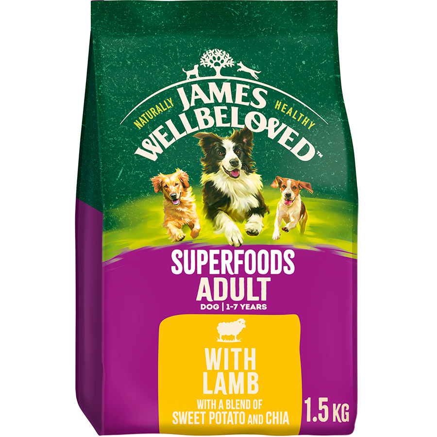 James Wellbeloved Superfoods Dry Adult Dog Food Lamb Sweet Potato