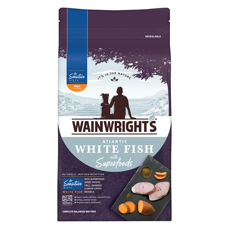 Wainwright's Sensitive Dry Adult Dog Food Atlantic White Fish with