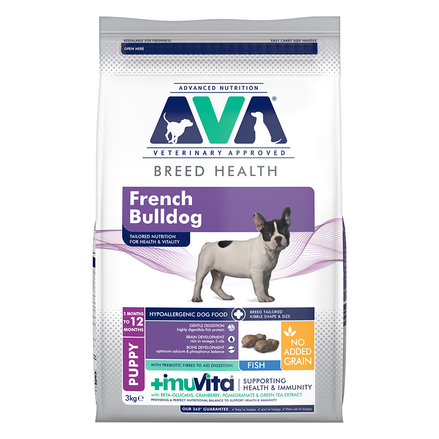 Ava Veterinary Approved French Bulldog Dry Puppy Food 3kg 