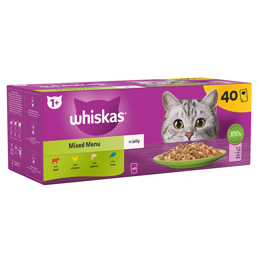 Whiskas Wet Adult Cat Food Mixed Menu In Jelly X G Pouches Pets At Home